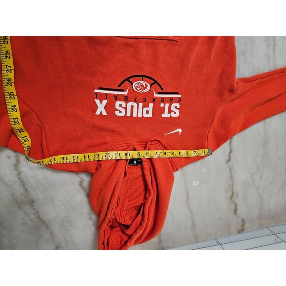 Nike Men's Basketball Hoodie - Cotton Blend, Orange, Size L, St. Pius X Print - Picture 8 of 12